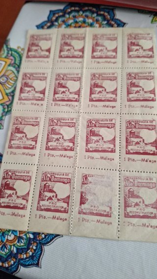 Sellos Parroquia Sto Domingo 1936 Colección