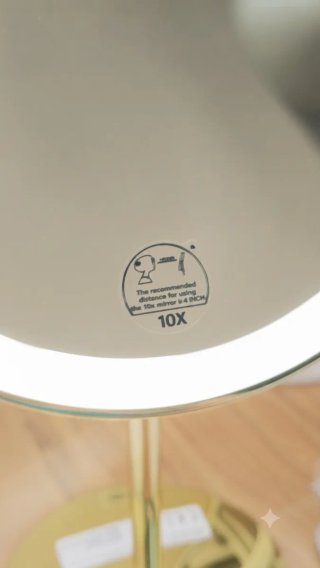 Espejo Maquillaje LED Profesional Oro x10