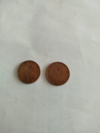 Monedas de 5 ctms de Bélgica y Finlandia