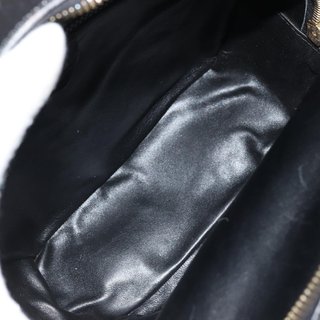 CELINE Circle Shoulder Bag Leather Black Gold