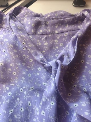 Falda pantalón Zara floral morada