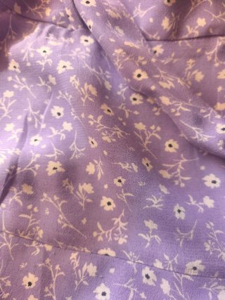 Falda pantalón Zara floral morada