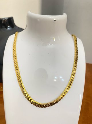 Collana placcata oro 18K 6mm 50cm