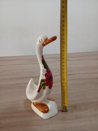 Figura Pato/Oca Cerámica Decorativa 20cm