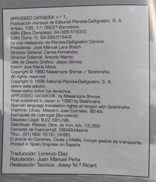Appleseed Databook Manga Cómics Planeta Agostini