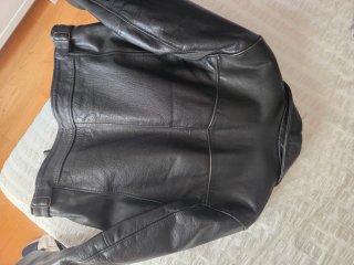 Cazadora Cuero Vintage Hombre Talla M