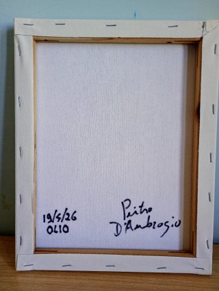 Dipinto Olio su tela Vaso Fiori Rossi
