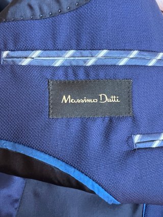Traje Massimo Dutti 100% lana azul marino