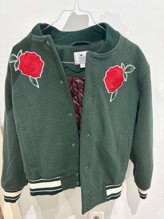 Chaqueta Lacoste Talla XS Flores Rojas