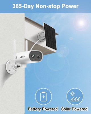 Cámara Seguridad Exterior Solar ANRAN - WiFi S02