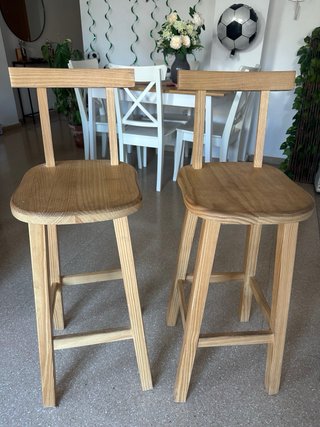 2 Taburetes de Madera para Restaurar