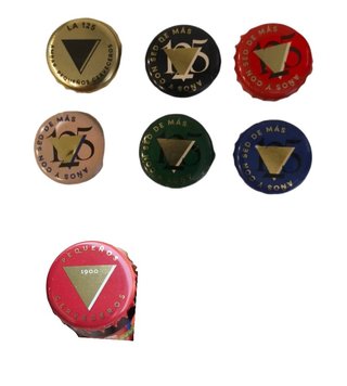 Lote 7 Chapas Cerveza 125 Años Y NUEVA