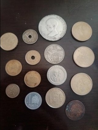 Lote de monedas españolas antiguas