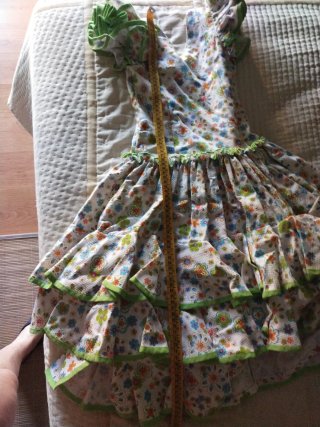 Vestido Gitana Infantil Flores Volantes