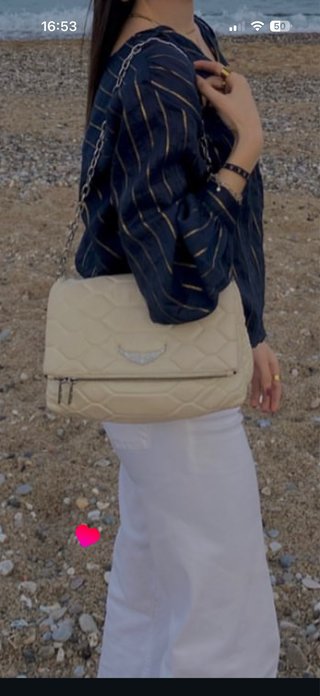 Bolso Zadig&Voltaire Rocky Acolchado Beige