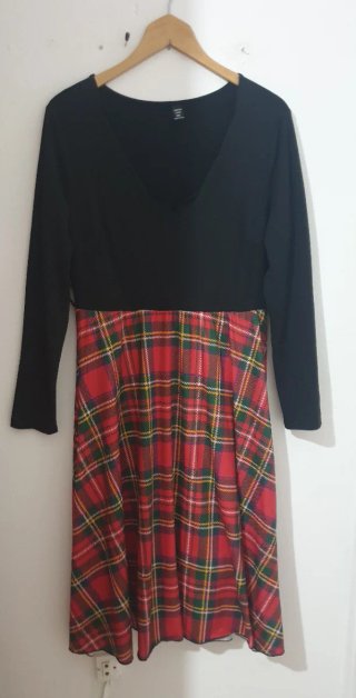 Vestido Negro y Rojo Talla XL