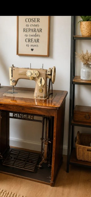 Máquina de coser Singer antigua.45x56 y 78 altura