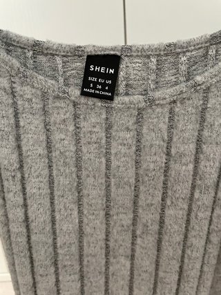 Conjunto jersey y vestido gris