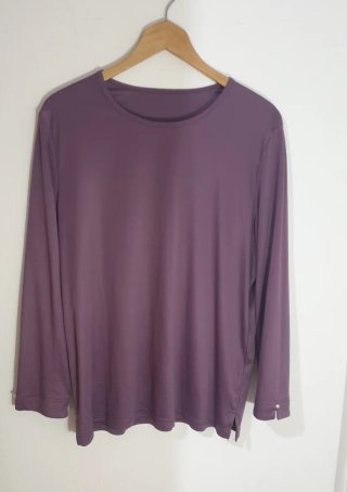 Blusa manga larga morada talla XL