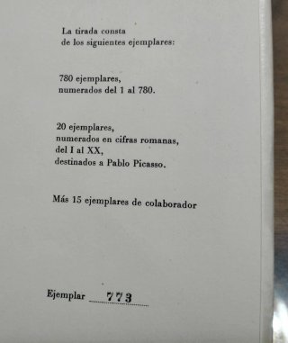 PICASSO CARNET LA CORUÑA LIBRO FACSIMIL COLECCIÓN