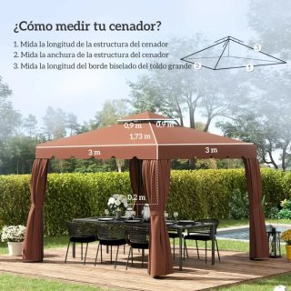 Repuesto Techo Cenador 3x3 Marrón