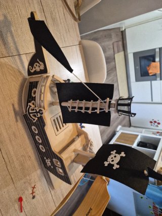 Barco Pirata Madera Juguete