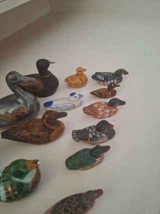Colección de patos decorativos