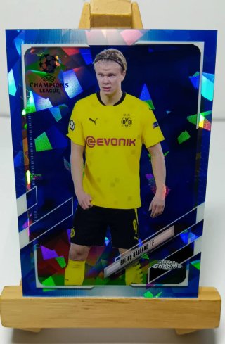 HAALAND 2020 ZAFIRO AZUL TOPPS CHROME.