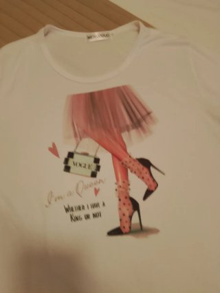 Camiseta Algodón Estampada Mujer Talla M