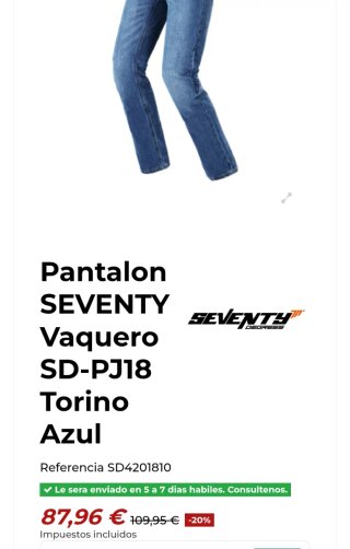 Pantalón para Moto PJ18 Torino Azul