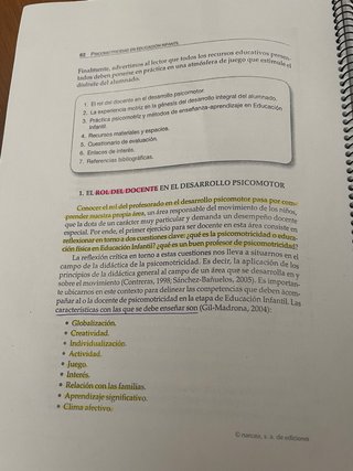 Psicomotricidad en Educación Infantil