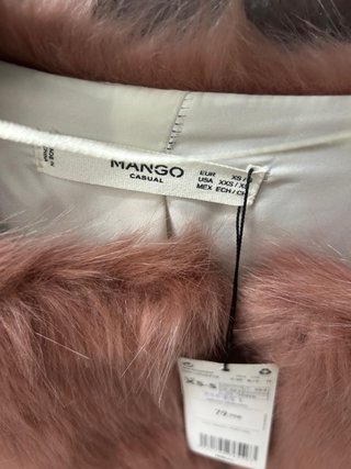 Abrigo pelo rosa Mango sin estrenar