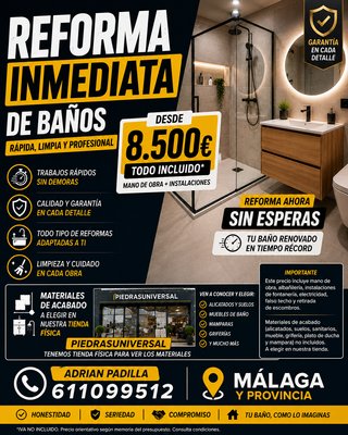 REFORMA DE BAÑOS EN MÁLAGA Y PROVINCIA