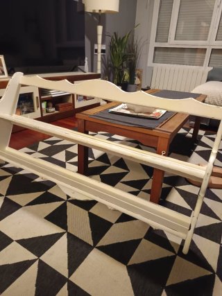 Estantería rústica madera blanca
