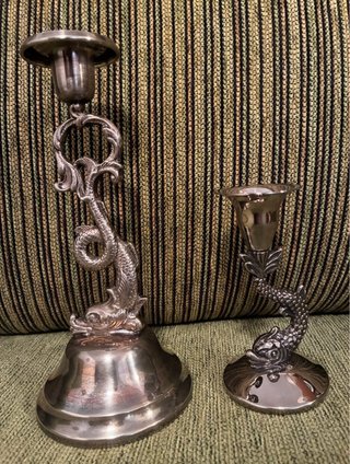 2 portavelas vintage originales