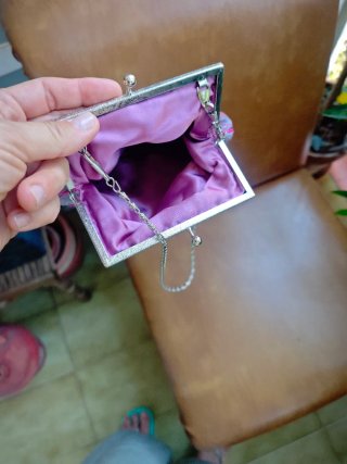 Bolso Joya Clutch Fiesta Morado Rosa