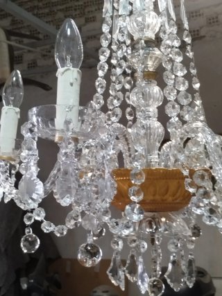 Lámpara de cristal antigua
