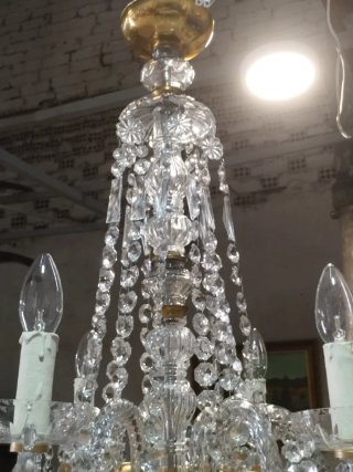 Lámpara de cristal antigua
