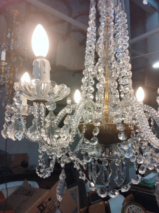 Lámpara de cristal antigua