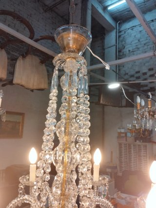Lámpara de cristal antigua