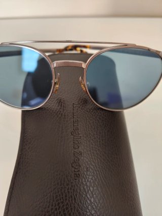 Occhiali Zegna Blu Marrone