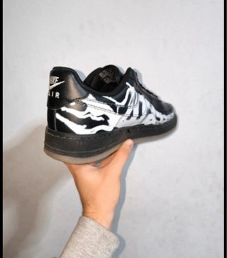 Nike Air Force 1 Esqueleto Negro Blanco