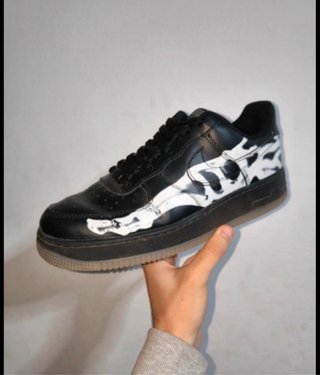 Nike Air Force 1 Esqueleto Negro Blanco