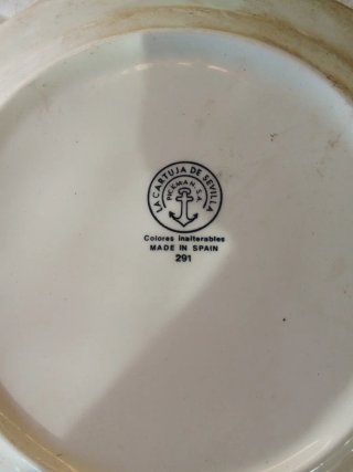 Antiguo plato La Cartuja Pickman cerámica
