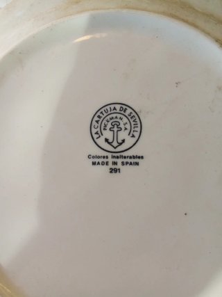 Antiguo plato La Cartuja Pickman cerámica