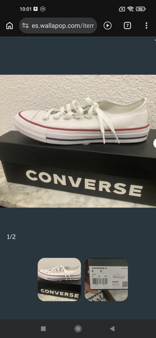Converse All Star Blancas Talla 42 unisex también