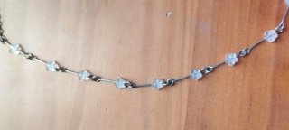 Gargantilla / Choker Plateado con Mini Flores Tran