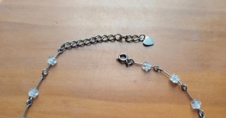 Gargantilla / Choker Plateado con Mini Flores Tran