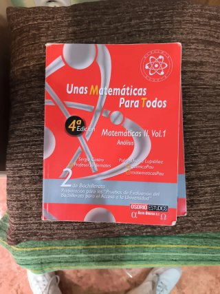 Unas matemáticas para todos. Libros 2 bachillerato