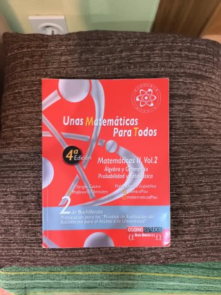 Unas matemáticas para todos. Libros 2 bachillerato